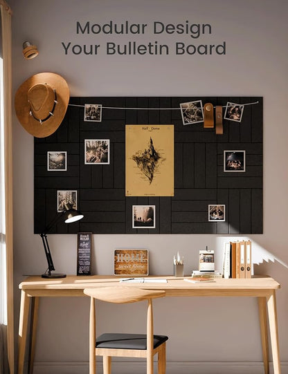 Fluxynara Felt Bulletin Board Tiles Large 48" x 36" Cork Board Alternative-12 - Image 5