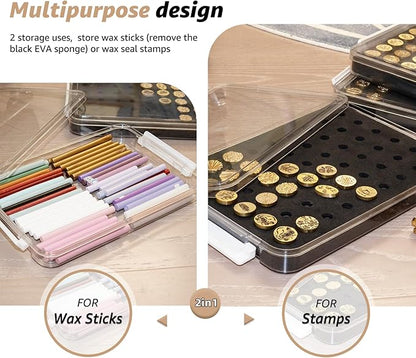 Nuvretk 54 Slot Wax Seal Stamp Head Storage Box - Image 5