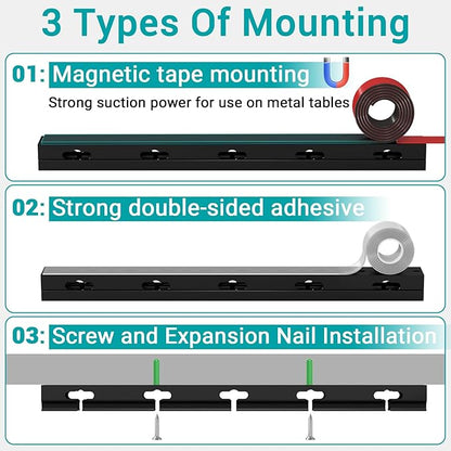 Cable Hider Raceway Kit, Magnetic Cable Management Under Desk - Image 6
