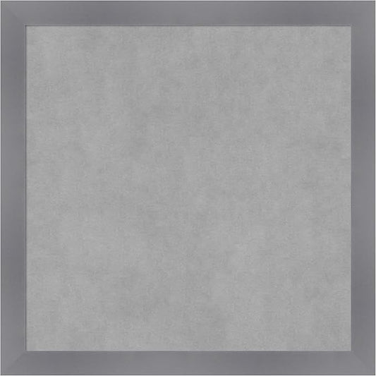 Amanti Art Grey Framed Magnetic Board 22x22 Medium Vision Board by AmantiArt