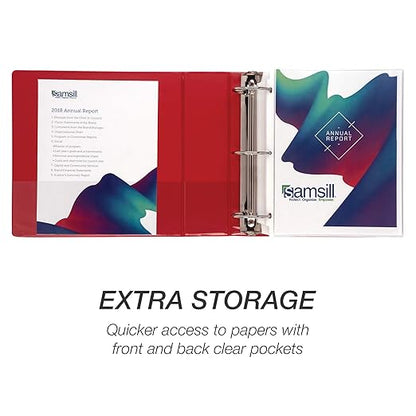 Samsill 3 Inch 3 Ring Binder, Made in USA, Economy Round Ring, 550 Sheet - Image 4