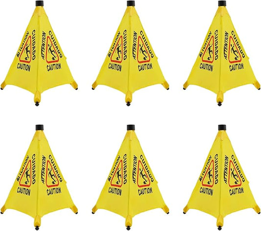 20 inch Wet Floor Sign 6 Pcs, Pop up Foldable Wet Safety Signs by Unknown