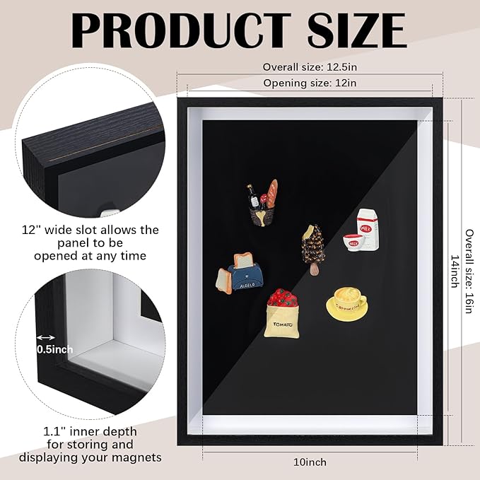 Vicenpal 2 Pcs Large Magnetic Board 16" x 12" Magnet Display Board Removable - Image 2