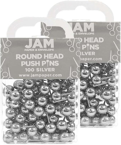 JAM PAPER Colorful Push Pins by JAMPaper