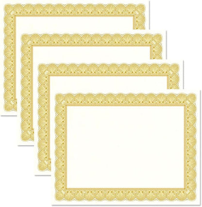 Elite Gold & White Parchment Certificate Papers - Image 3