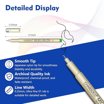 CHARSOCO 01 Micro Pen, Fine Point Pen - Image 2
