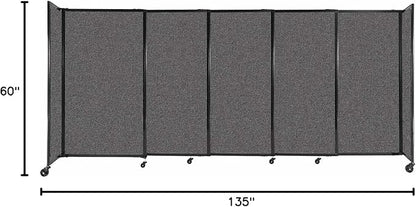 Versare Straightwall Sliding Portable Wall Partition | Freestanding Office - Image 7