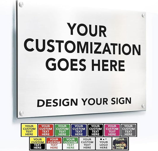 Custom Outdoor Metal Signs, Personalized Aluminum, Customized Safety, Metal by SpeedyOrders