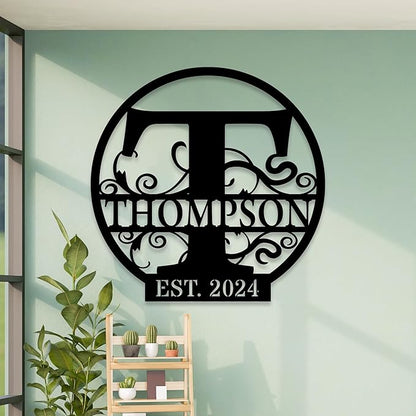 Custom Metal Signs | Personalized Monogram Name Sign | Outdoor Wall Art - Image 9