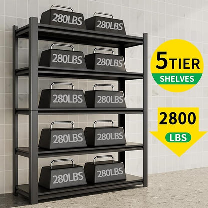 CBCNWR 72''H Garage Storage Shelves, 2800LBS Steel Heavy Duty Storage Shelves - Image 4