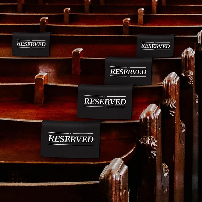 24 Pcs Reserved Seating Signs Reserved Chair Sign Printed Placeholder - Image 4