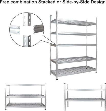 Amazon Basics 5 Shelf, High-Grade Aluminum, Adjustable, Shelving Unit - Image 5