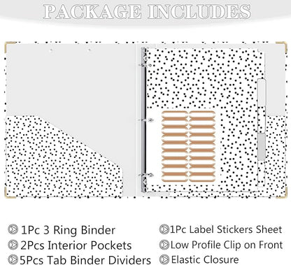 Lateefah 3 Ring Binder, 1 Inch Binder Organizer - Image 6