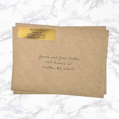 Gold Foil Personalized Return Address Labels Without Dispenser - Image 4