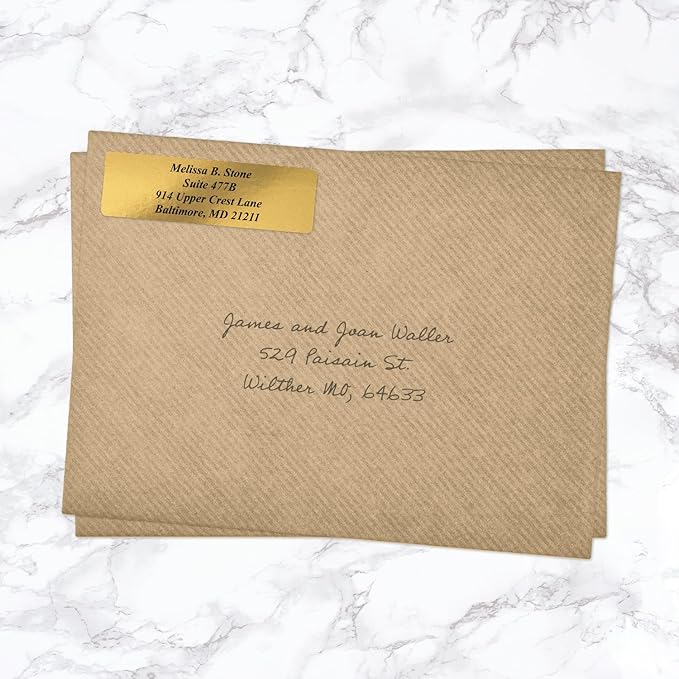 Gold Foil Personalized Return Address Labels - Image 3
