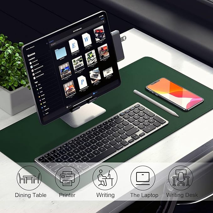 Leather Desk Pad Protector, Desk Mat, Large Mouse Pad, Non-Slip Desk Blotter - Image 5