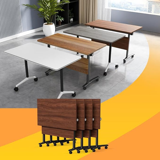 Conference Table Flip Top Mobile Conference Room Tables, Folding Conference by WYMHYZ