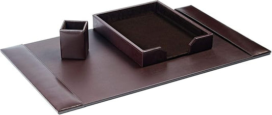 Dacasso Bonded Set Luxury Leather Desk Pad & Desk Organization Essentials by Dacasso