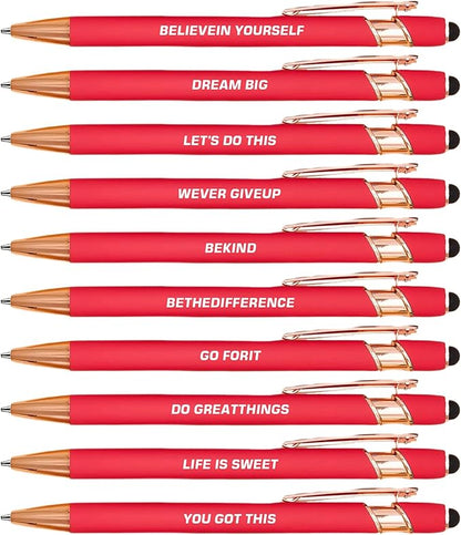 CRME 10pcs Funny Nurse Pens Set Engraving unusual Inspirational Quotes Pens by Unknown