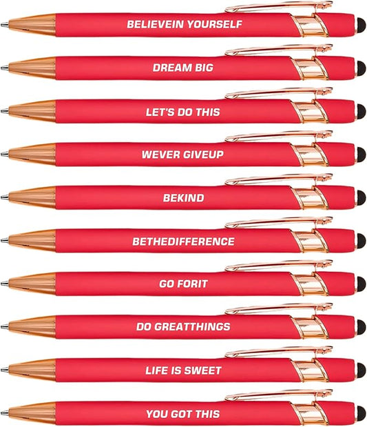 CRME 10pcs Funny Nurse Pens Set Engraving unusual Inspirational Quotes Pens by Unknown