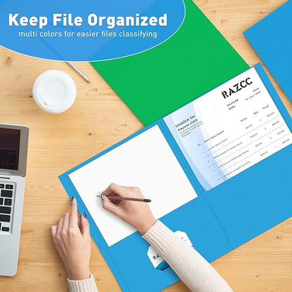 Two Pocket Folders, RAZCC 100 Pack File Folders - Image 6