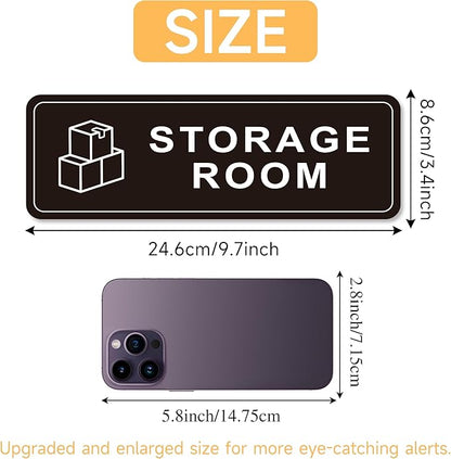 Storage Room Door Sign for Business and Home, Self-Adhesive Durable Modern - Image 2