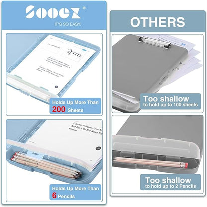 Sooez Clipboards with Storage, High Capacity Clip Boards 8.5x11 with Storage - Image 3
