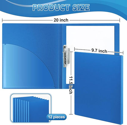Teling 12 Pack Punchless Clamp Binder Folder 8.5 x 11 Inch Ringless Binder Holds - Image 3