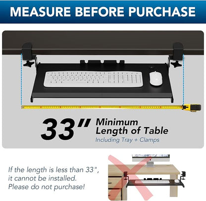 AX WABER Keyboard Tray Under Desk Pull Out - Image 5