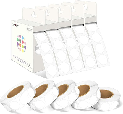 PARLAIM 3/4 Inch Roll Color Coding Labels, 10000 per 10 Rolls Round Permanent by PARLAIM