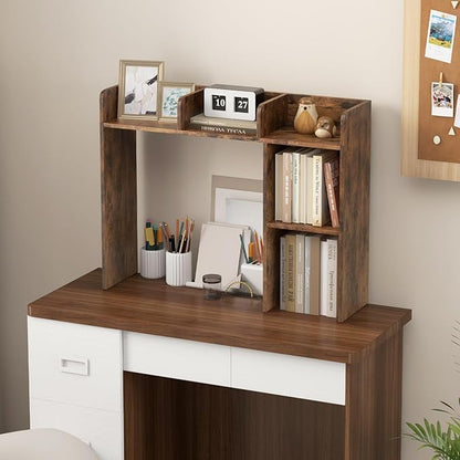 Tangkula Desktop Bookshelf, Countertop Storage Hutch - Image 2