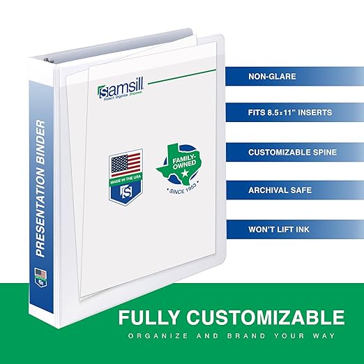 Samsill 2 Inch 3 Ring Binders, Made in USA, Economy Round Ring, 425 Sheet - Image 2