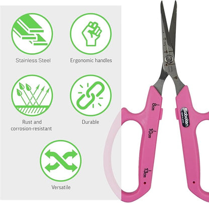 Saboten Stainless Steel Straight Blade Trimming Scissors Pink PT-12 160mm - Image 3