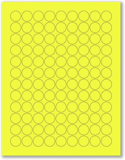 8-1/2 x 11" Neon Color High Light Fluorescent Labels by NextDayLabels