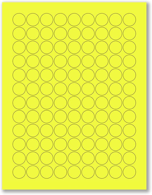 8-1/2 x 11" Neon Color High Light Fluorescent Labels by NextDayLabels