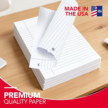KAISA Filler Paper Loose Leaf Paper, Wide Ruled Paper, 3-Hole Punched Binder - Image 2