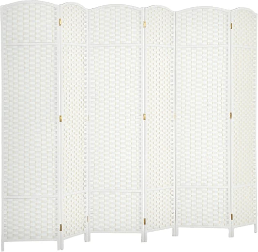 HOMCOM Room Divider, 6 Panel Folding Privacy Screen, 5.6' Tall Freestanding by HOMCOM