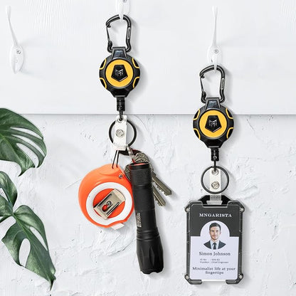 MNGARISTA 2-Pack Upgraded Retractable Keychain, 10 OZ Retraction, 31.5" - Image 2