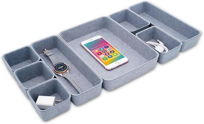 Welaxy Desk Drawer Organizer Tray, 8-Piece Felt Storage Drawer Dividers by Welaxy
