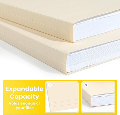 SUNEE File Folders, 120 Pack Manilla Folders 8.5 x 11, 1/3 Cut Tab - Image 4