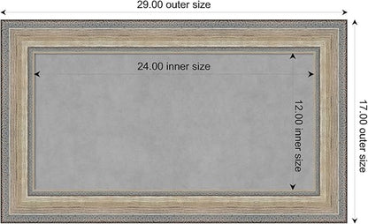 Amanti Art Silver Framed Magnetic Board 17x29 Small Vision Board - Image 3
