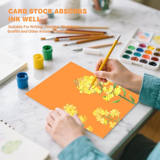 Cardstock 8.5 X 11, 40 Sheets 10 Colors Card Stock, 75lb/ 200gsm Copy Paper - Image 5