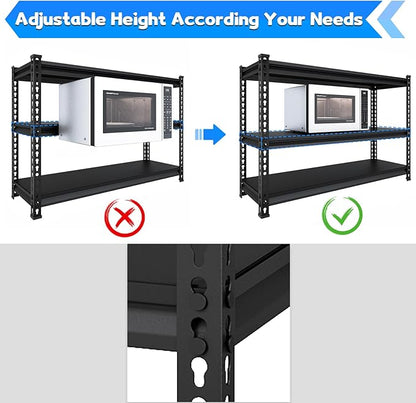 SDXYSTCE 48" W Garage Shelving Heavy Duty, 1500LBS Loads Adjustable Garage - Image 7