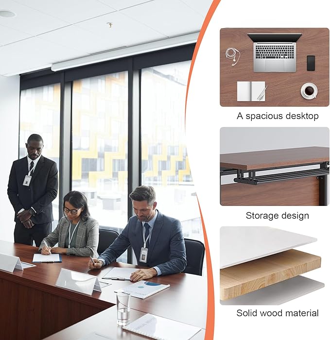 Conference Table, 55.1''Folding Conference Room Table - Image 4