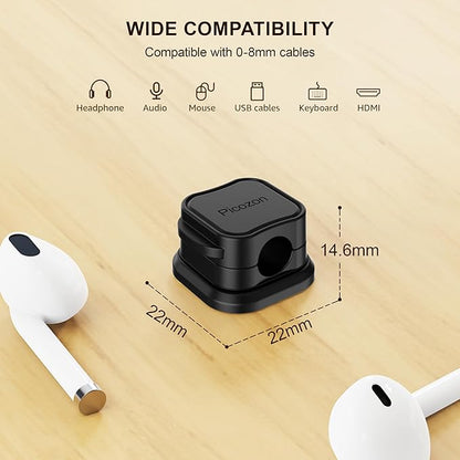24 Pack Magnetic Cable Clip Organizer Cord Holder, Picozon Adhesive Cable - Image 7