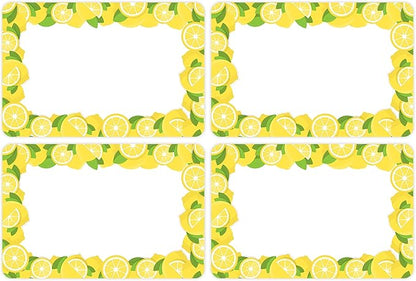 Wonmon 200 PCS Lemon Name Tags Stickers, Self Adhesive Lemon Style Name Tag by wonmon