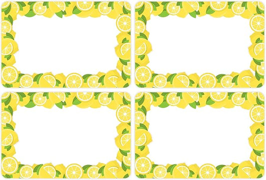 Wonmon 200 PCS Lemon Name Tags Stickers, Self Adhesive Lemon Style Name Tag by wonmon
