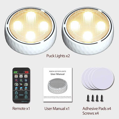 Onumii Puck Lights with Remote Battery Operated ED Under Cabinet Lighting - Image 6