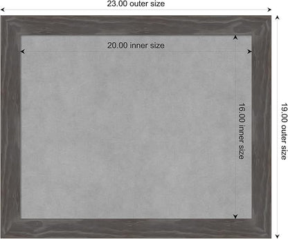 Amanti Art Grey Framed Magnetic Board 19x23 Small Vision Board - Image 3