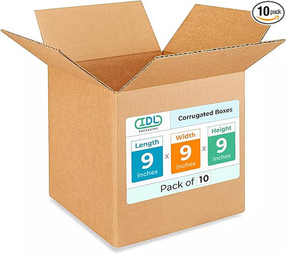 Small Cube Moving & Shipping Boxes 9x9x9 inches by IDLPackaging